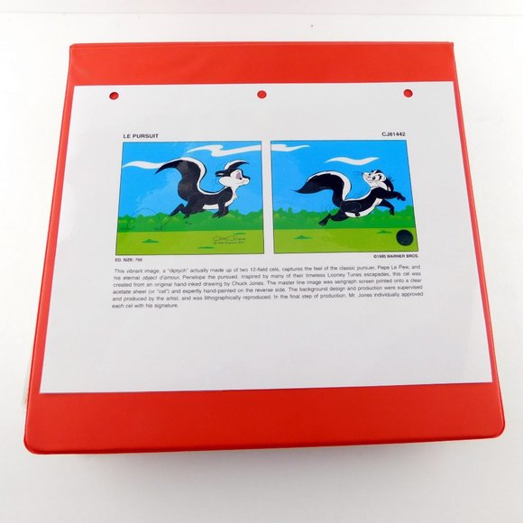 Chuck Jones PEPE LE PEW WB Gallery Binder Sheet - Picture 1 of 4